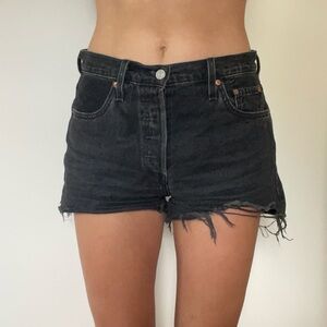 Levi’s 501 Black Denim Cutoff Shorts